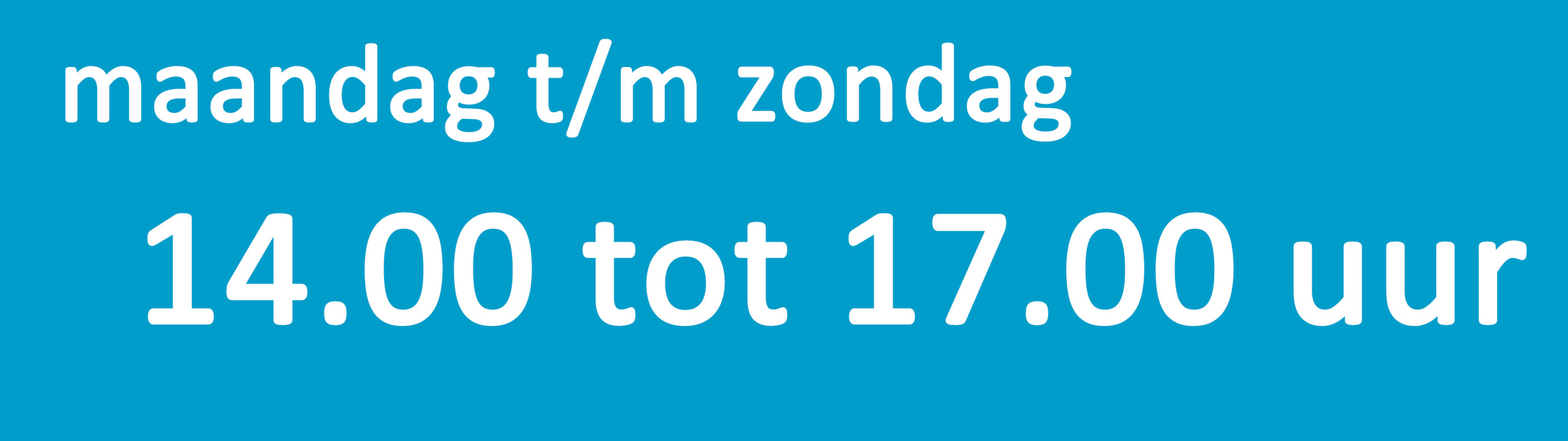 Openingstijden winter